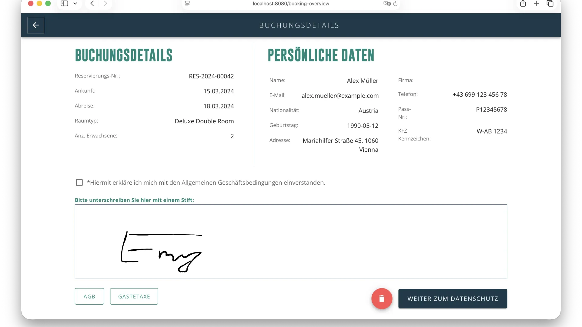 Digital Hotel Check-in System